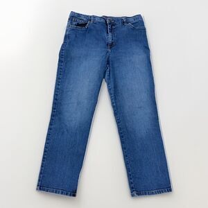 Gloria Vanderbilt Amanda Jeans Womens 14 Short Petite Blue High Rise Denim